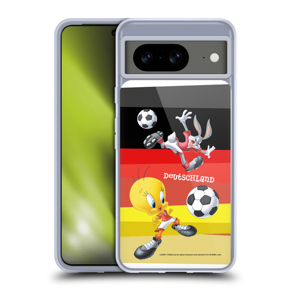 Looney Tunes Flag Graphics Germany Bugs Bunny & Tweety Soft Gel Case for Google Pixel 8