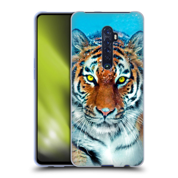 Aimee Stewart Animals Yellow Tiger Soft Gel Case for OPPO Reno 2