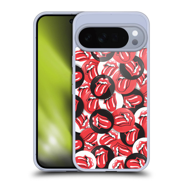 The Rolling Stones Licks Collection Tongue Classic Button Pattern Soft Gel Case for Google Pixel 10 Pro XL