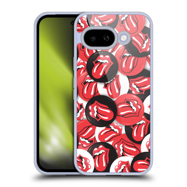 The Rolling Stones Licks Collection Tongue Classic Button Pattern Soft Gel Case for Google Pixel 9A