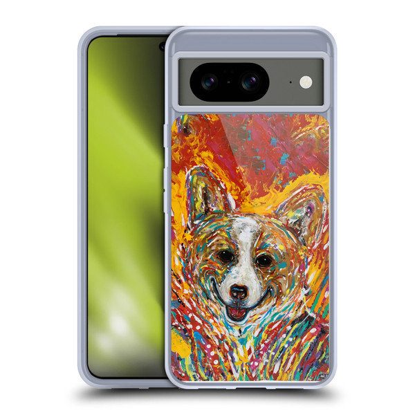 Mad Dog Art Gallery Dog 5 Corgi Soft Gel Case for Google Pixel 8