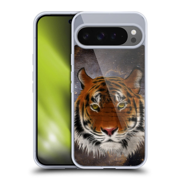 Simone Gatterwe Animals 2 Abstract Tiger Soft Gel Case for Google Pixel 9 Pro XL