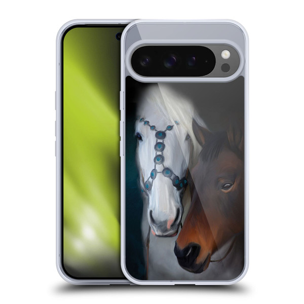 Simone Gatterwe Animals 3 Painted Horse Soft Gel Case for Google Pixel 9 Pro XL