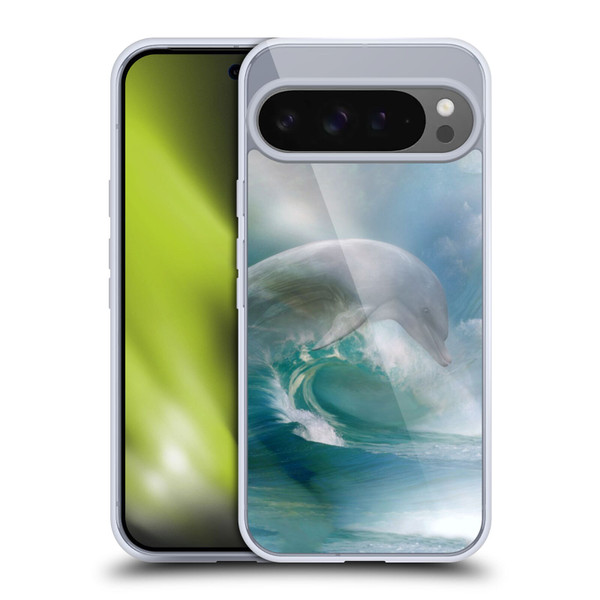 Simone Gatterwe Dolphins Ocean Waves Soft Gel Case for Google Pixel 9 Pro XL