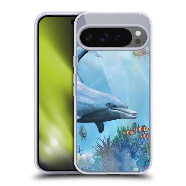 Simone Gatterwe Dolphins Seascape Soft Gel Case for Google Pixel 9 Pro XL