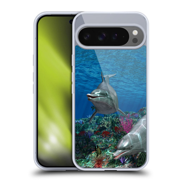 Simone Gatterwe Dolphins Twins Soft Gel Case for Google Pixel 9 Pro XL