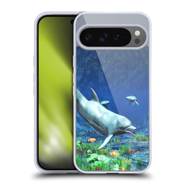 Simone Gatterwe Dolphins Underwater Soft Gel Case for Google Pixel 9 Pro XL