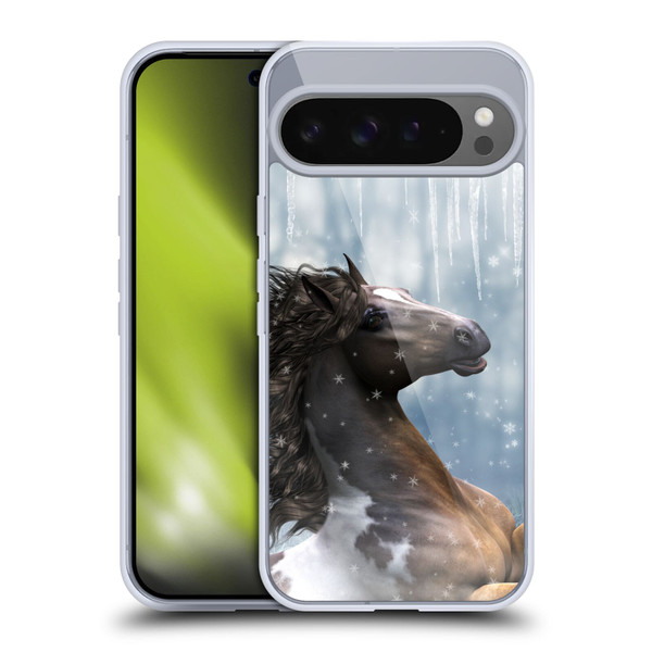 Simone Gatterwe Horses In The Snow Soft Gel Case for Google Pixel 9 Pro XL