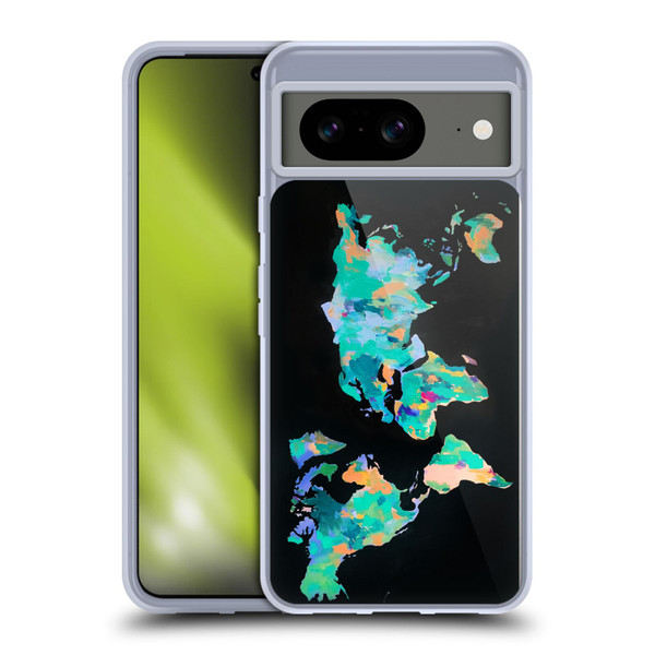 Mai Autumn Paintings World Map Soft Gel Case for Google Pixel 8