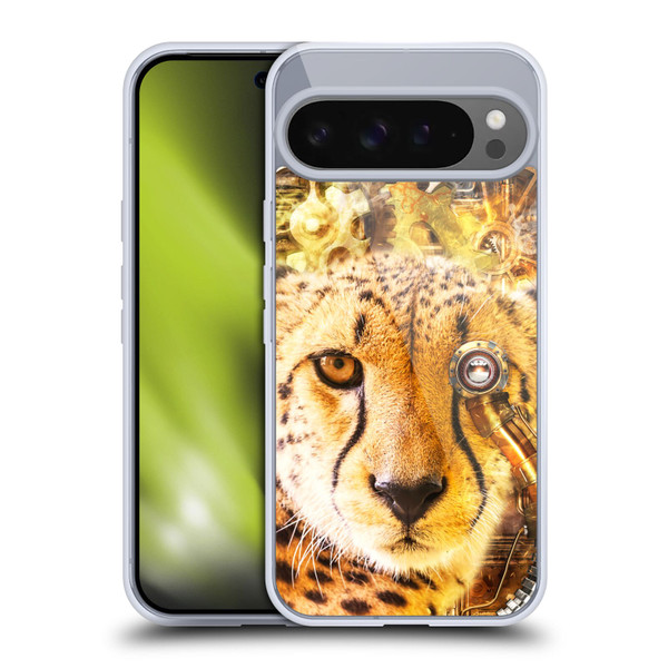 Simone Gatterwe Steampunk Cheetah Soft Gel Case for Google Pixel 9 Pro XL