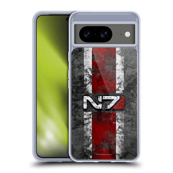 EA Bioware Mass Effect Graphics N7 Logo Distressed Soft Gel Case for Google Pixel 8