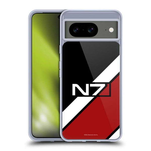 EA Bioware Mass Effect Graphics N7 Logo Stripes Soft Gel Case for Google Pixel 8