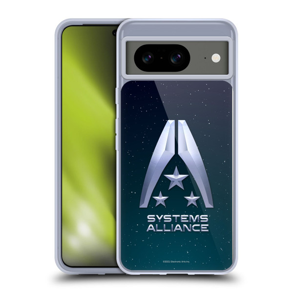 EA Bioware Mass Effect Graphics Systems Alliance Logo Soft Gel Case for Google Pixel 8