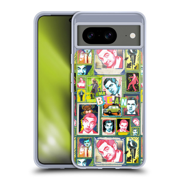 Mr. Bean Graphic Art Collage Soft Gel Case for Google Pixel 8