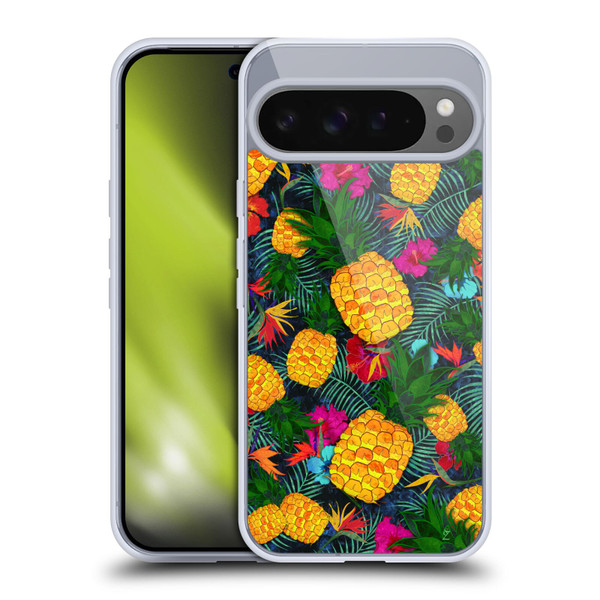 Suzan Lind Colours & Patterns Tropical Pineapple Soft Gel Case for Google Pixel 9 Pro XL