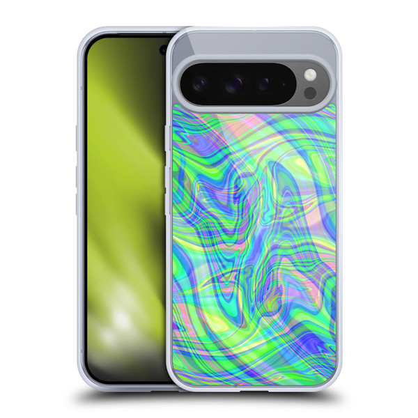 Suzan Lind Marble Green Purple Soft Gel Case for Google Pixel 9 Pro XL
