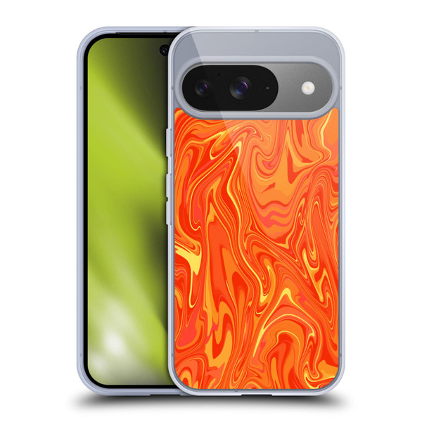 Suzan Lind Marble 2 Orange Soft Gel Case for Google Pixel 9 / Pixel 9 Pro