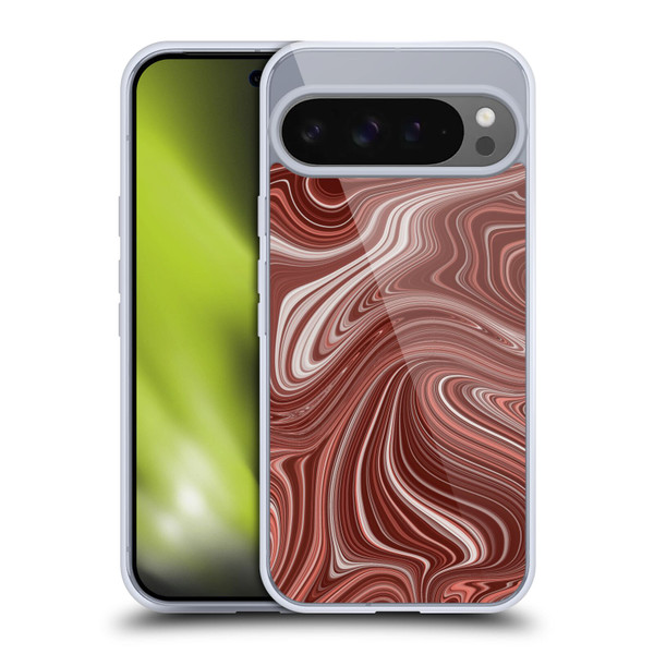 Suzan Lind Marble Swirls Red Soft Gel Case for Google Pixel 9 Pro XL