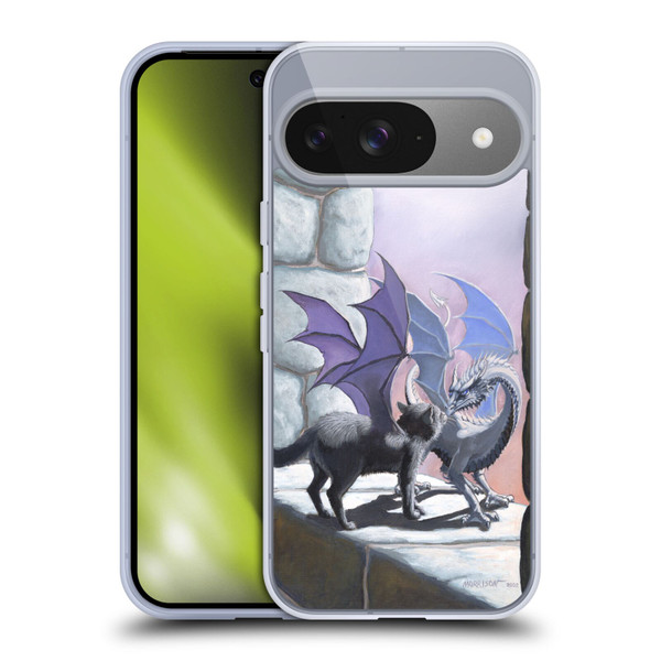 Stanley Morrison Dragons 2 Black Winged Cat Soft Gel Case for Google Pixel 9 / Pixel 9 Pro