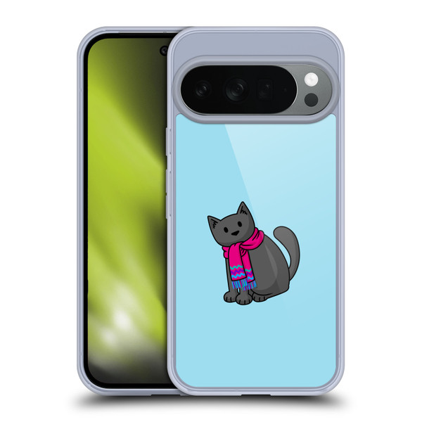 Beth Wilson Doodlecats Cold In A Scarf Soft Gel Case for Google Pixel 10