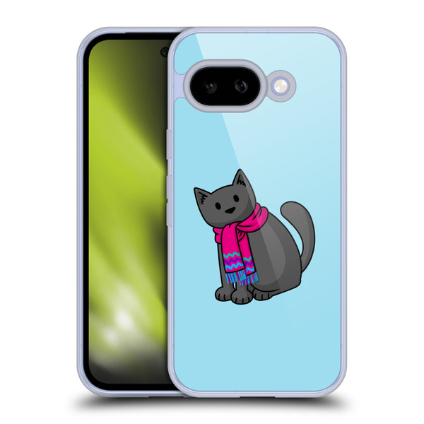 Beth Wilson Doodlecats Cold In A Scarf Soft Gel Case for Google Pixel 9A