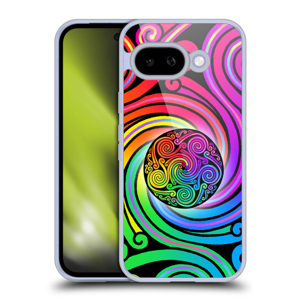 Beth Wilson Rainbow Celtic Knots Spirals Soft Gel Case for Google Pixel 9A