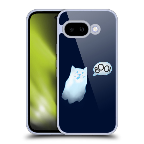 Beth Wilson Doodle Cats 2 Boo Halloween Ghost Soft Gel Case for Google Pixel 9A