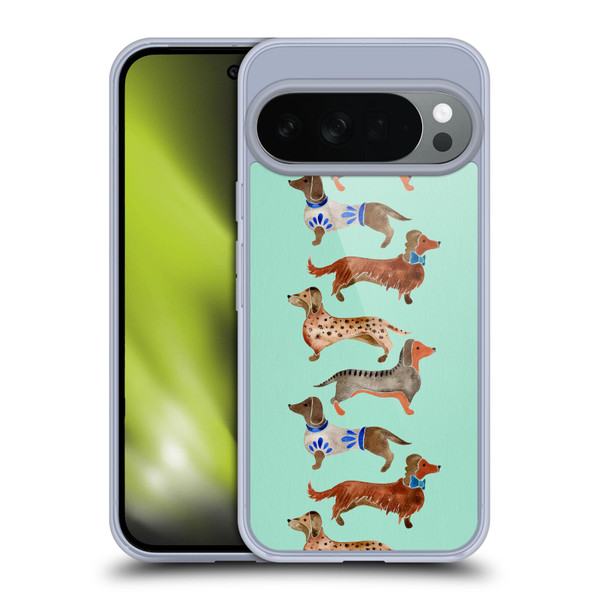 Cat Coquillette Animals Blue Dachshunds Soft Gel Case for Google Pixel 10