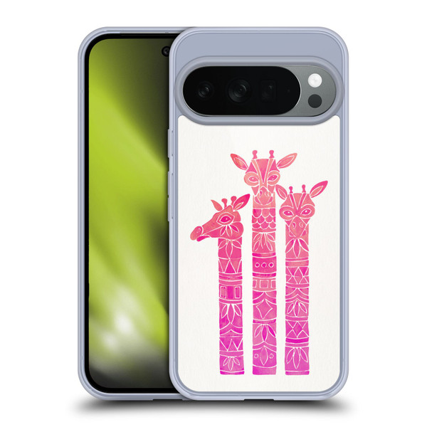 Cat Coquillette Animals Pink Ombre Giraffes Soft Gel Case for Google Pixel 10