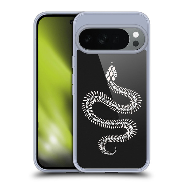 Cat Coquillette Animals White Ombre Snake Skeleton Soft Gel Case for Google Pixel 10