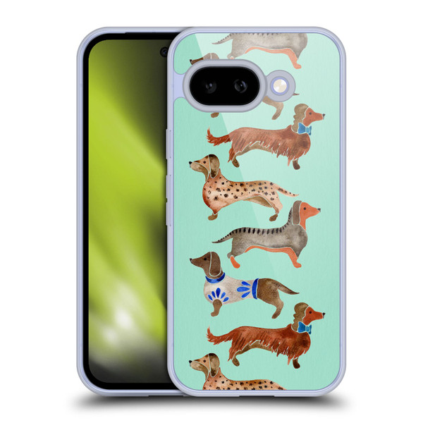 Cat Coquillette Animals Blue Dachshunds Soft Gel Case for Google Pixel 9A