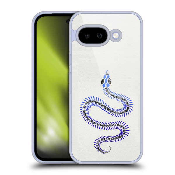 Cat Coquillette Animals Blue Ombre Snake Skeleton Soft Gel Case for Google Pixel 9A