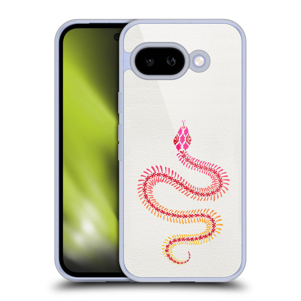 Cat Coquillette Animals Pink Ombre Snake Skeleton Soft Gel Case for Google Pixel 9A