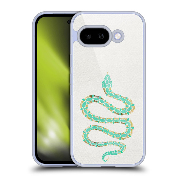 Cat Coquillette Animals Snake Mint Soft Gel Case for Google Pixel 9A