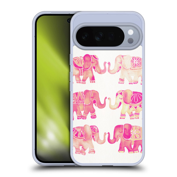 Cat Coquillette Animals 2 Pink Elephants Soft Gel Case for Google Pixel 10 Pro XL