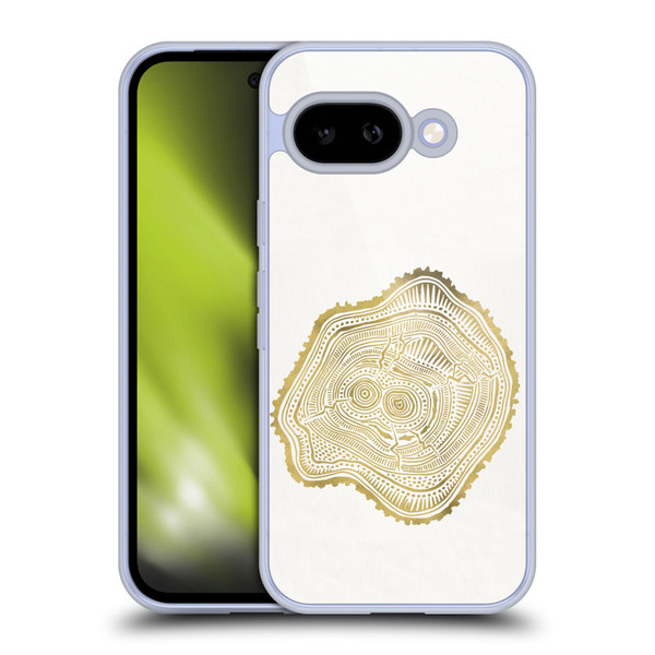 Cat Coquillette Nature Gold Peach Leaf Soft Gel Case for Google Pixel 9A