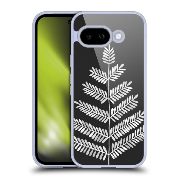 Cat Coquillette Nature Leaflets Black Soft Gel Case for Google Pixel 9A