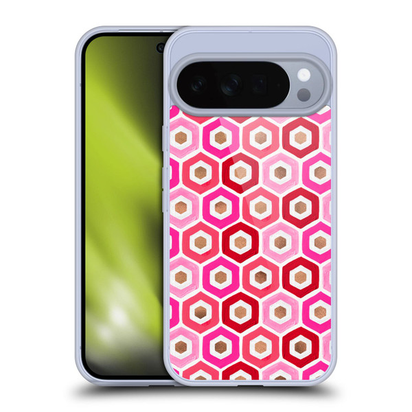 Cat Coquillette Patterns 6 Honeycomb Pink Soft Gel Case for Google Pixel 10 Pro XL