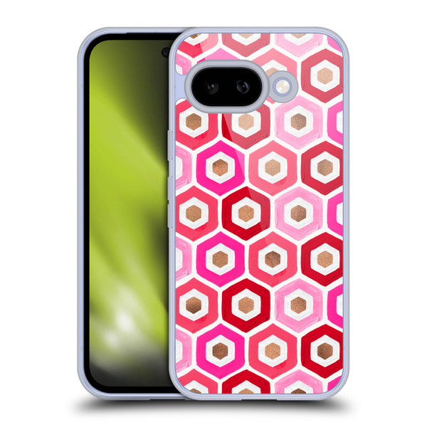 Cat Coquillette Patterns 6 Honeycomb Pink Soft Gel Case for Google Pixel 9A