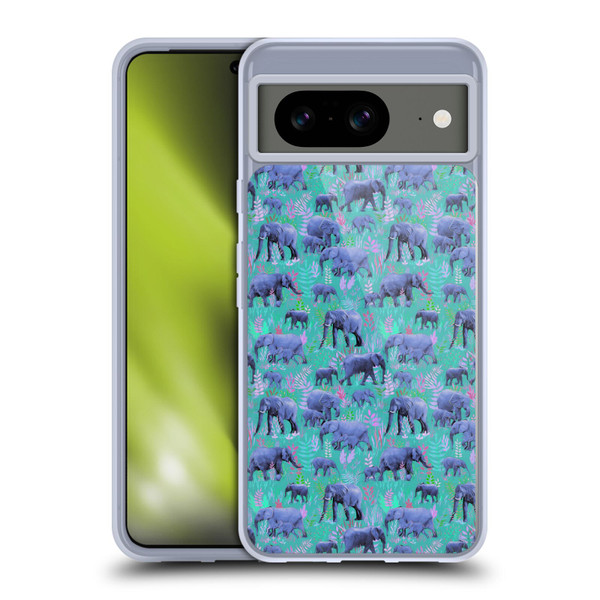 Micklyn Le Feuvre Animals Sweet Elephants Soft Gel Case for Google Pixel 8