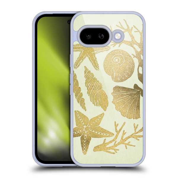 Cat Coquillette Sea Seashells Gold Soft Gel Case for Google Pixel 9A