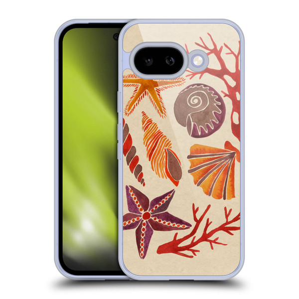 Cat Coquillette Sea Seashells Pink Soft Gel Case for Google Pixel 9A
