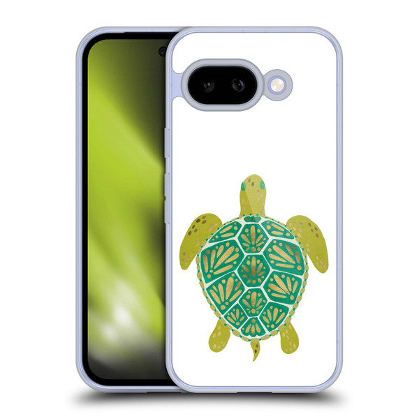 Cat Coquillette Sea Turtle Green Soft Gel Case for Google Pixel 9A