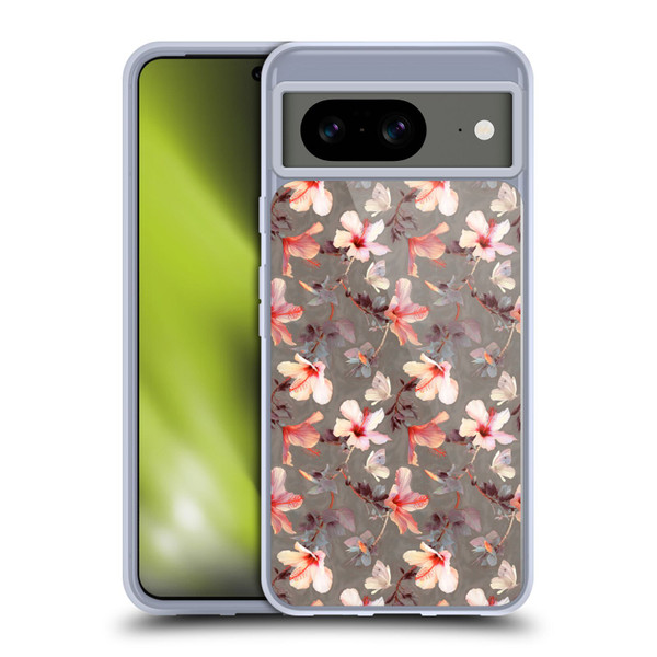 Micklyn Le Feuvre Florals Coral Hibiscus Soft Gel Case for Google Pixel 8