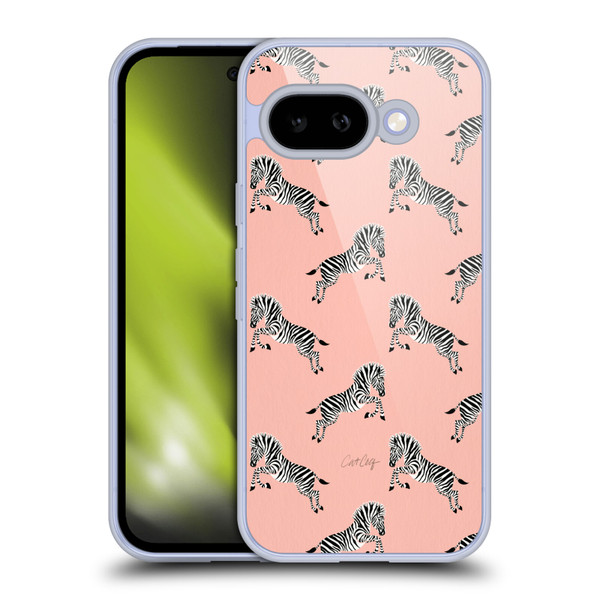 Cat Coquillette Tropical Wildlife Zebra Leap Pattern Soft Gel Case for Google Pixel 9A