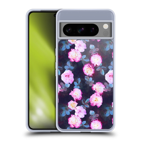 Micklyn Le Feuvre Florals 2 Twilight Roses Soft Gel Case for Google Pixel 8 Pro