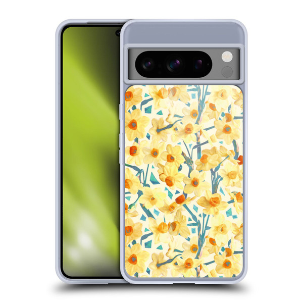 Micklyn Le Feuvre Florals 2 Yellow Jonquils Soft Gel Case for Google Pixel 8 Pro