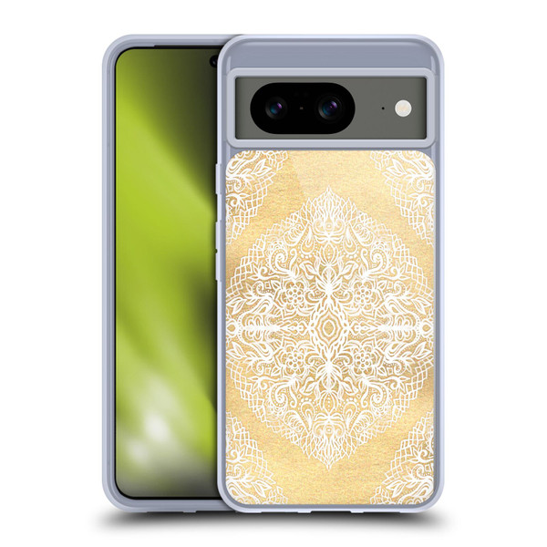 Micklyn Le Feuvre Floral Patterns White Gouache Soft Gel Case for Google Pixel 8