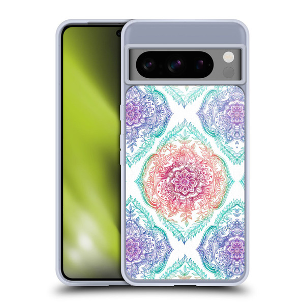 Micklyn Le Feuvre Floral Patterns Indian Ink Rainbow Version Soft Gel Case for Google Pixel 8 Pro