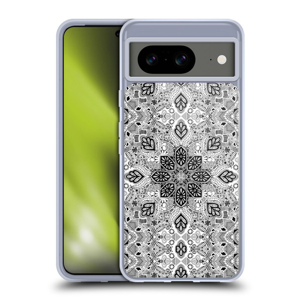 Micklyn Le Feuvre Mandala Lace in Monochrome Soft Gel Case for Google Pixel 8